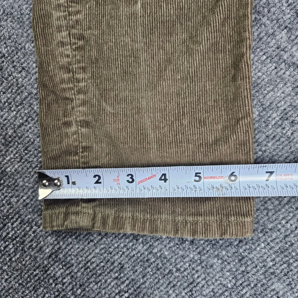 American Eagle Corduroy Slim Pants Mens 30x29 Flex Olive Green Stretch Dark Wash